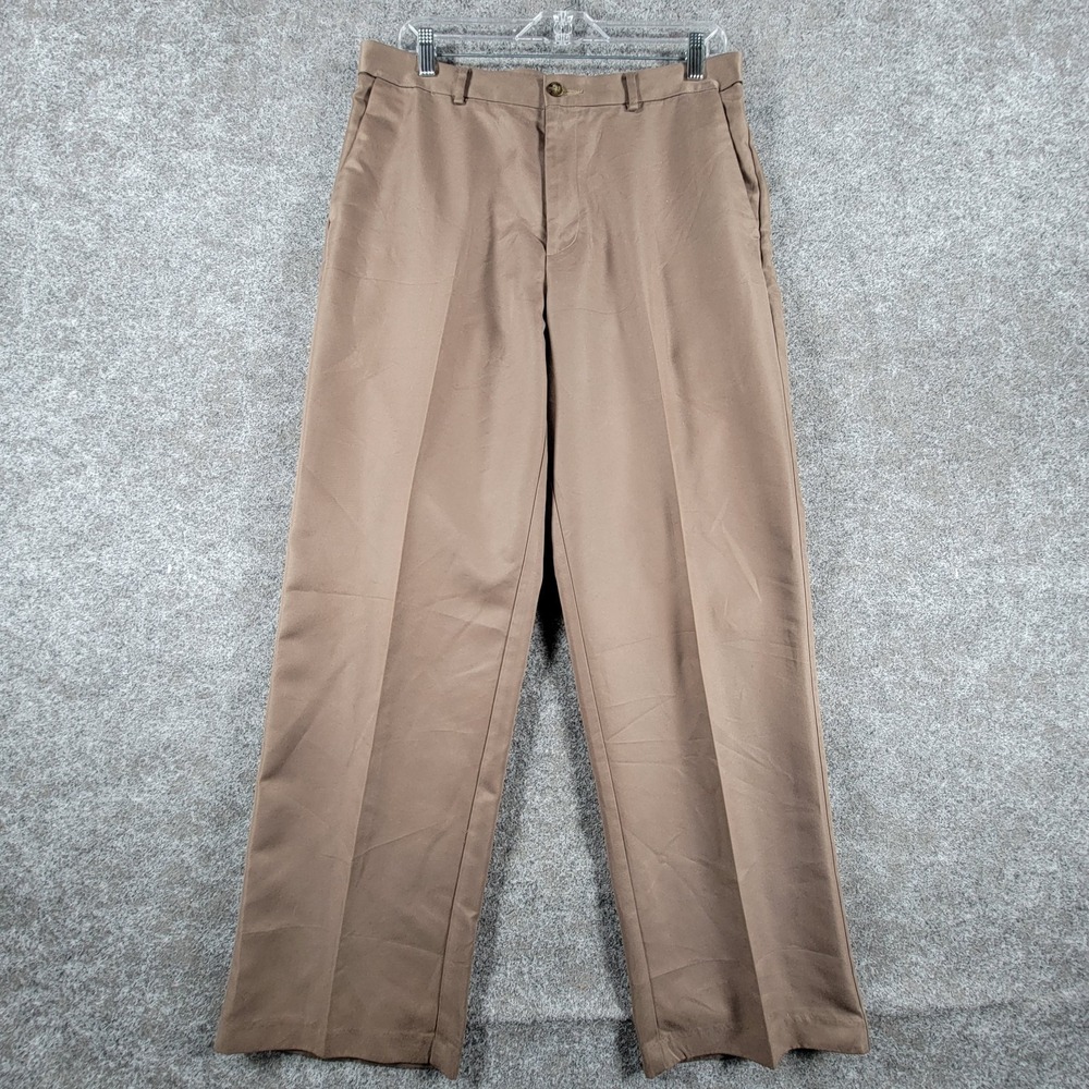 Dockers D3 Dress Pants‎ Mens 32x30 Brown Flat Front Straight Leg Slash Pockets